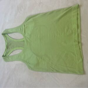 Lululemon Athletica Green Fitted Sleeveless Tank Top